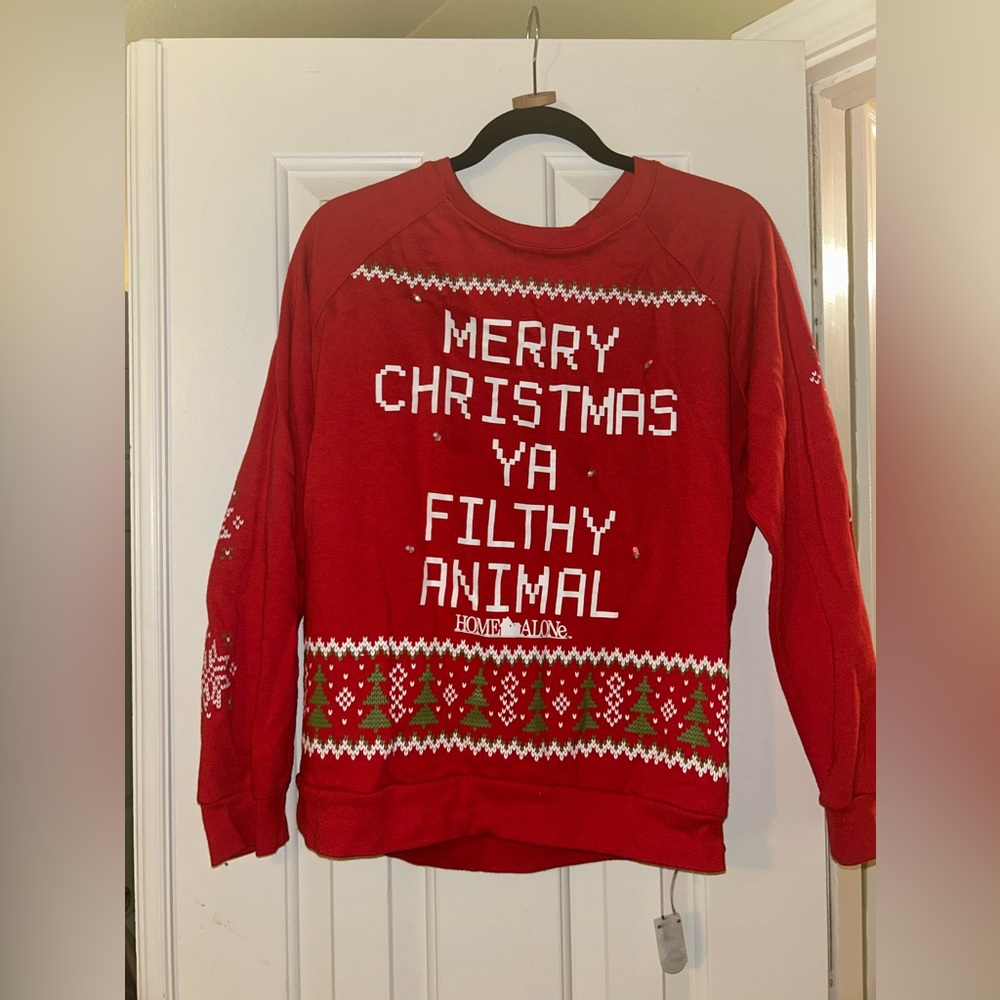 Merry Christmas, you filthy animal sweater, large light up